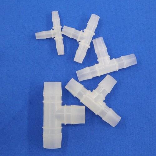 5~100pcs 7.9~17.5mm T-Type Tee Equal Dia Connectors PP Plastic Pagoda Adapter Fish Tank Hose Joints Irrigation Pipe Fittings