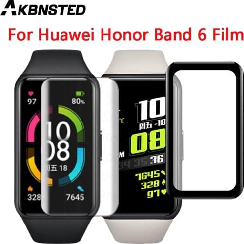 AKBNSTED 2 Pcs 3D Watch Screen Protective Film For Huawei Honor Band 6 Smart Watch Full Coverage TPU Soft Film For Honor Band 6