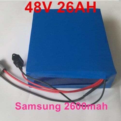 48V 26ah Sam sung Battery 48V 1000W 1500W 2000W Li-ion Battery 48V 25Ah Electric Bike Battery with 30A 50A BMS +3A Fast Charger