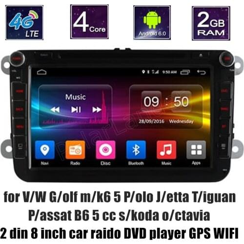 Car DVD GPS player Radio for VW Golf mk6 5 Polo Jetta Tiguan Passat B6 5 cc skoda octavia Audio Multimedia 2 din