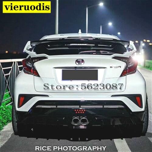 Car Accessories For Toyota CHR 2018 Rear Spoiler TAIL Wing LIP Cover ABS Exterior Car Tail Spoiler For Toyota C-HR 2017 2019
