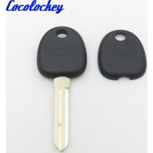 Cocolockey New Uncut Blank Blade Ignition Transponder Key for Hyundai with Left Blade No Logo