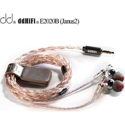 DD E2020B-Janus2 Dynamic Dual sockets Earphone New Janus Support MMCX/2 Pin 0.78 2 Kinds Connectors Earbuds