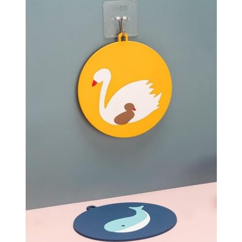 Home cartoon anti-scald and heat insulation mat household cup mat bowl mat silicone student meal mat waterproof and oil-proof