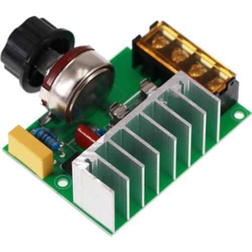 4000W AC 220V SCR Electric Voltage Regulator Motor Speed Controller Dimmers Dimming Speed With Fuse