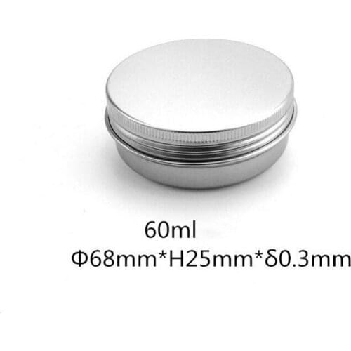 60ml Empty Aluminum Cream Jar Tin Cosmetic Lip Balm Containers Nail Derocation Crafts Pot Bottle