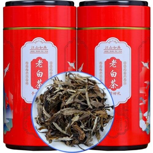 Fuding white tea 2010 gongmei aged old white tea authentic Shoumei tea alpine tea cans