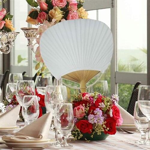 Blank Group Fan With Bamboo Handle-Japanese Style DIY Blank Graffiti Art Creative Production Cartoon Painting Round Fan