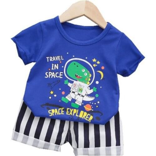 Summer Fashion New Baby Girl Clothes Suit Children Boys Sports T Shirt Shorts 2Pcs/sets Toddler Cotton Costume Kids Tracksuits
