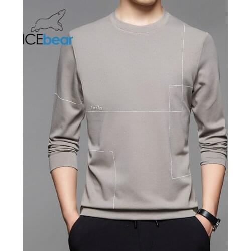 ICEbear 2021 autumn new mens round neck sweatershirt high-quality fashion mens clothing 1212