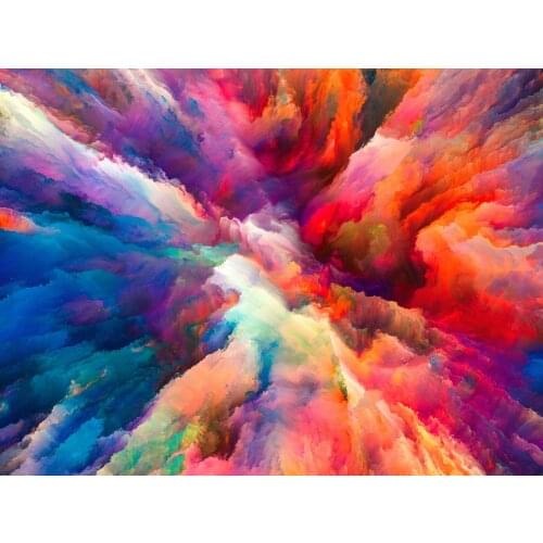 JMINE Div 5D Colorful rainbow Clouds Full Diamond Painting cross stitch kits art High Quality Scenic 3D paint by diamonds