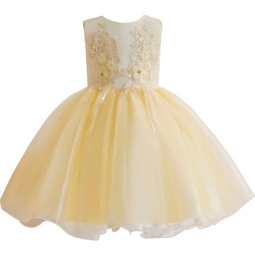 KEAIYOUHUO 2021 New Dress For Kids Flower Elegant Embroidery Grace Dress Princess 1st Birthday Dress For Newborn Baby Vestidos