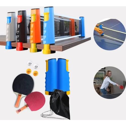 Ping Pong Set Portable Professional Table Tennis Sports Trainning Set Racket Blade Mesh Net Ping Pong Student Sports Equipment