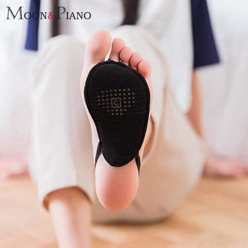 Hot Half Foot Pad Socks Elasticity Sling Invisible High Heels Anti-Slip Foot Pad Sponge Soft Breathable Simplicity Woman Sock