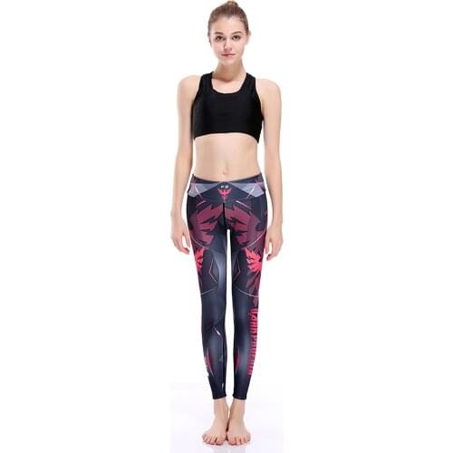 New Red Striped Women Yoga Tights English Letter Fitness Trucksuits Women Sports Workout Trousers S To 3xL