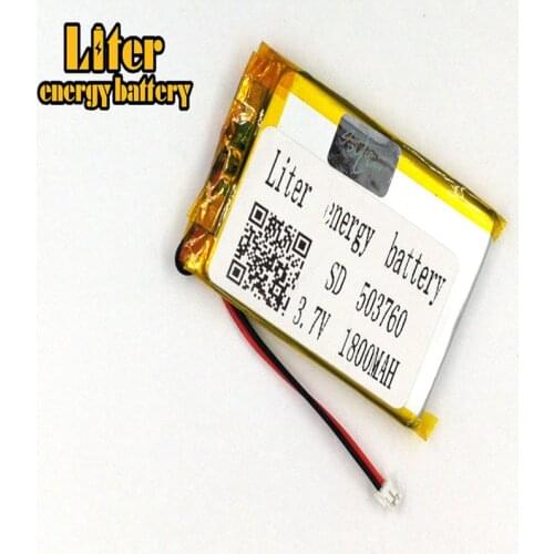 Plug 1.5-2P 3.7 V 503760 504060 1800mah Rechargeable lipo flat battery li po rechargeable battery