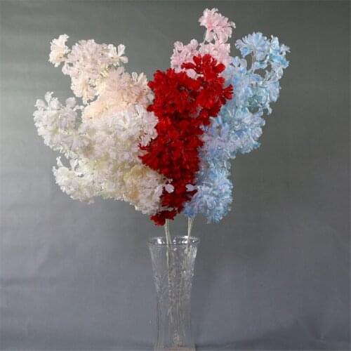 102cm Silk Hydrangea White Branch Drifting Snow Sakura Artificial Flowers Cherry Blossoms Home Wedding Arch Decorate Fake flower