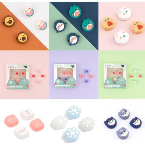 Cute Computer Button Thumb Stick Grip Cap Joystick Cover For Switch NS Lite Joy-Con Controller Nintend Joycon Thumbstick Case