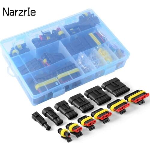 216Pcs 1/2/3/4/5/6 Pins Way AMP Super Seal Waterproof Electrical Wire Connector Plug for Car Waterproof Connector Auto Parts
