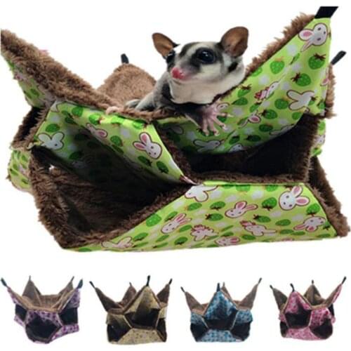 1PC Three-layer Pets Hanging Bed Cages Squirrel Rats Winter Warm Nest Hammock Small Animals Hanging House Sleeping Nests 30*30cm
