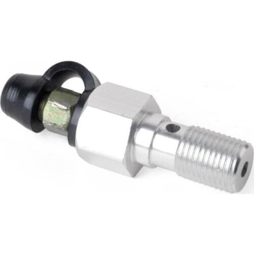 M10 x 1.25mm Motorcycle Steel Brake Caliper Bleed Screw/Nipple + Banjo Bolt for Motorbike Electrombile Brake Caliper