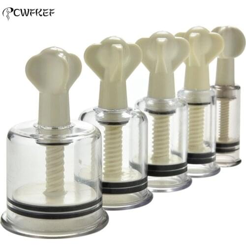 XS-XL Nipple Clamps Clip Female Breast Clip Massage Nipple Enhancement Vacuum Sucker Nipple Vacuum Pump