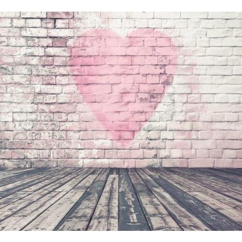 5*6.5ft Valentines Day Background Vinyl Backdrops for Photography Wood Floor Pink Sweetheart Background for Photo Studio