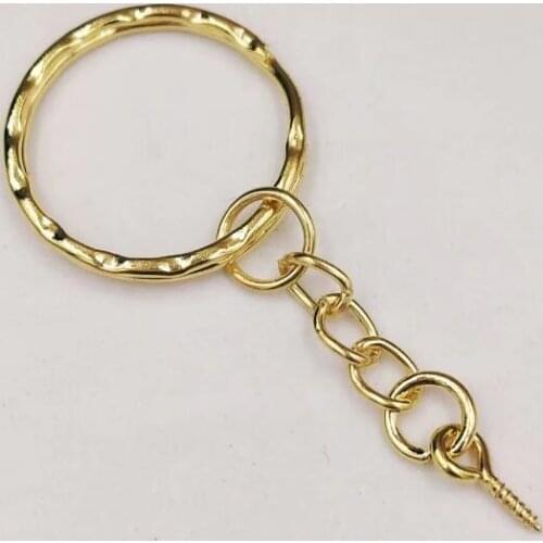 50Pcs Fashion Jewelry 25mm Key Chain Keyrings Split Rings With Screw Pin Vintage Fashion Bronze Gold 5 Color key ring