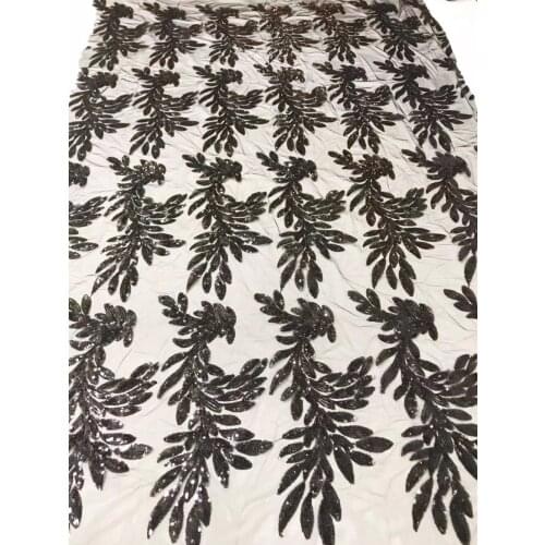 African Lace Fabric With Sequins Latest Sequin Fabric High Quality Tulle Sequins Lace Fabric For Evening Dresses JRB-JY1703