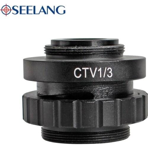 CTV 0.5 Lens1/2 1/3 Adapter For Trinocular Stereo Zoom Microscope Camera Microscopio Accessories Free Shipping