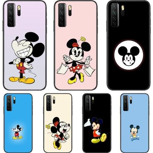 Colorful Mickey Mouse Black Soft Cover The Pooh For Huawei Nova 8 7 6 SE 5T 7i 5i 5Z 5 4 4E 3 3i 3E 2i Pro Phone Case cases