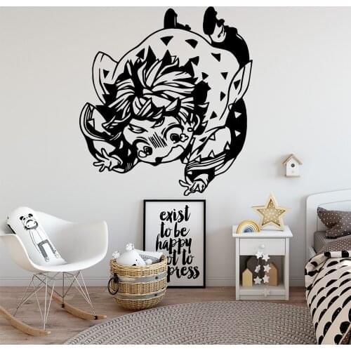 Beauty Demon Slayer Home Decor Vinyl Wall Stickers For Living Room Kids Room Wall Art MURAL Drop Shipping