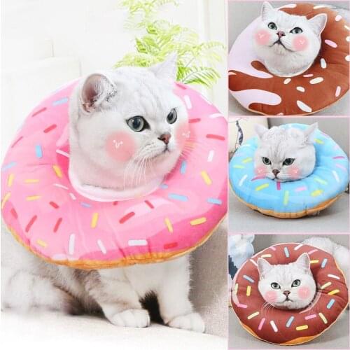 Pet Cat Dog Elizabeth Soft Circle Collar Prevent Lick Cotton Protective Neck Cone Recovery Wound Collar Sterilization Supplies