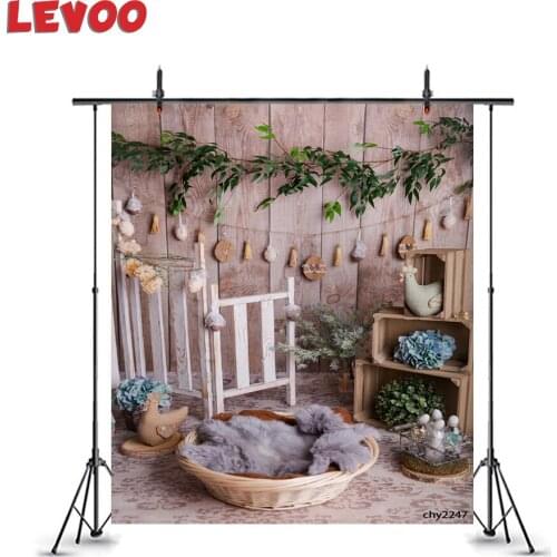 LEVOO Photophone Backdrop Easter Eggs Chicken Flowers Wood Photo Studio Photography Background Photo Booth Shoot Props Vinyl