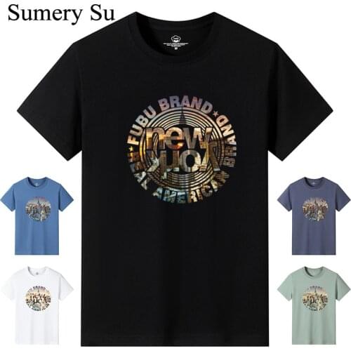 Men T-shirt Summer Cotton NEW YORK Letter Print Vintage Short Sleeve Casual Breathable Tee Sweatshirt Hot Sale 2021