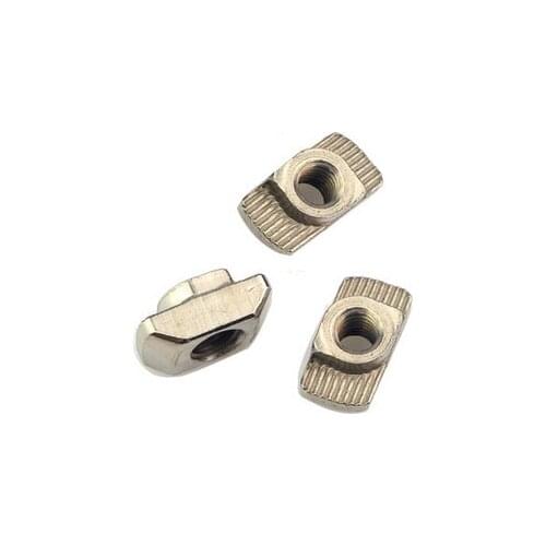 500PCS M3 M4 M5 M6 Hammer Nut Aluminum Connector T Fastener Sliding Nut Nickel Plated Carbon Steel for 3030 Aluminum Profile