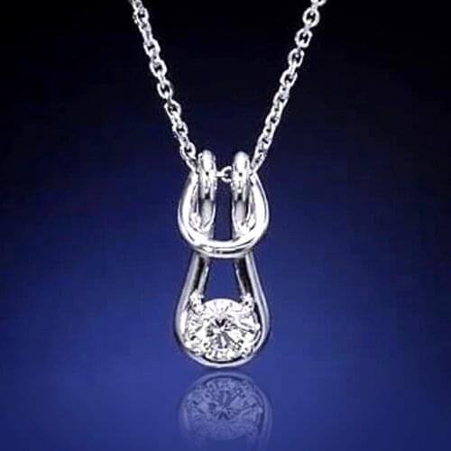 Huitan Simple Chic Pendant Necklace for Women Silver Color O Chain Necklace Fashion Accessories Fancy Girl Gift Party CZ Jewelry