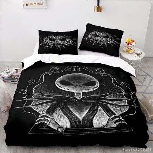 Nightmare Before Christmas Jack Skellington Duvet Cover Set Twin Full Queen King Size Bedding Set Bedclothes for Home Bedroom