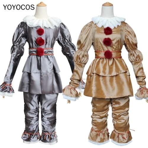 YOYOCOS Movie Clown Cosplay Costumes Halloween Costume Party Men & Female & Kids Terror Set Halloween Disfraz Accessories