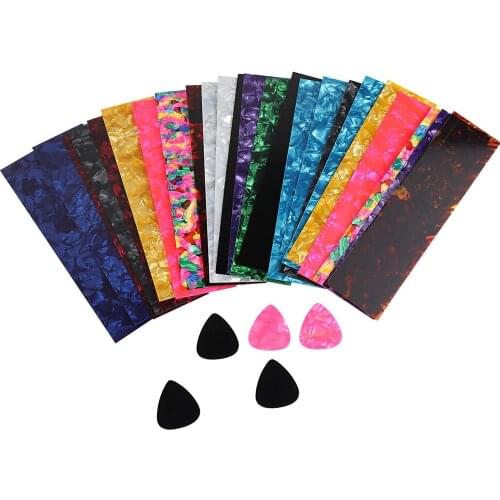 25pcs Guitar Pick Punch Sheets Musicians Recommended Light Celluloid Guitar Pick Strips Guitar accessories