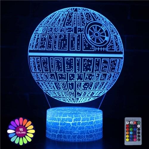 LED 3D Night Light Touch/Remote Control USB Table Desk Lamp 7 Color Changing Home Decor Gift