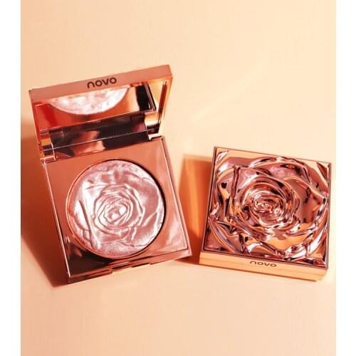 NOVO Highlighter Powder Glitter Palette Makeup Glow Face body shimmer Contour Shimmer Illuminator Highlight Cosmetics Wholesale