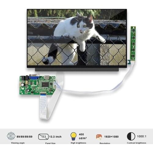 Original Innolux N133HCR-GA1 13.3 Inch Full FHD Laptop Lcd Screen 400 Nits Resolution 1920×1080 eDP 30 pins