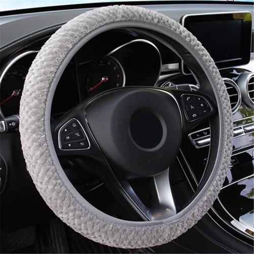 Plush Car Steering Wheel Cover For Infiniti QX70 G25 FX37 Q60 G37 Q70 Fashion Keep Warm Auto Steering-Wheel Cover Accessories