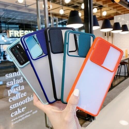 Translucent Case For Infinix Hot 10 Play 9 8 Lite Note 7 Smart 5 Slide Push Pull Window Camera Protection Hard Phone Cover