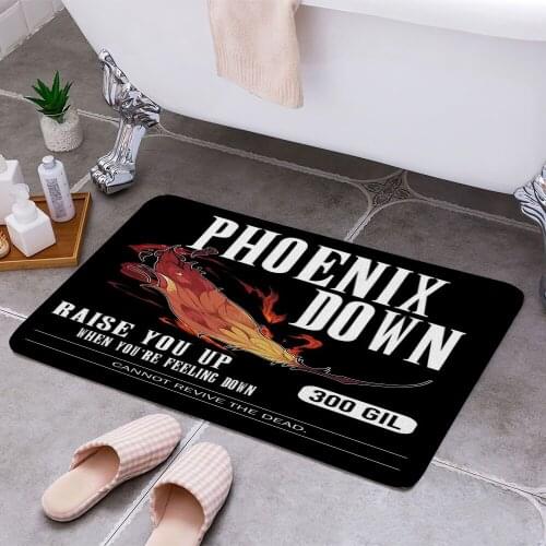 Phoenix Down Final Fantasy 3D Print Doormats Rectangle Non-Slip DoorMat Bedroom Kitchen Entrance Print Door rugs Dropshipping