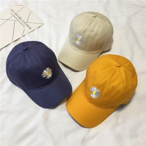Baseball Cap Spring And Summer Kids Hats Embroidered Daisy And Letter Adjustable Parent Child