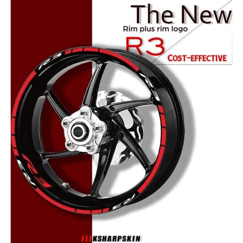 Motorcycle personality wheel reflective sticker rim stripe kit tire waterproof moto decorative decal for YAMAHA R3 r3