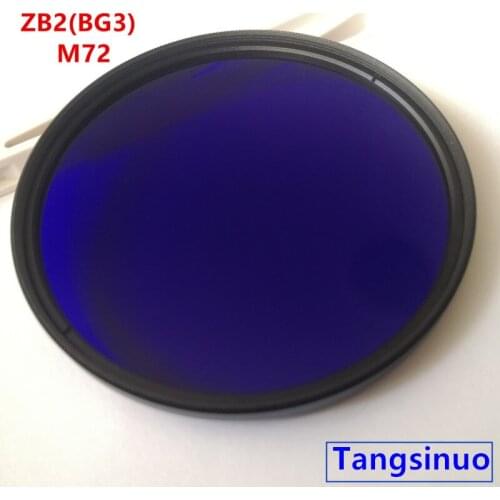 72mm UV IR Pass Camera Filter with ring ZB2 BG3 380nm Dual Bandpass Violet Blue GLass