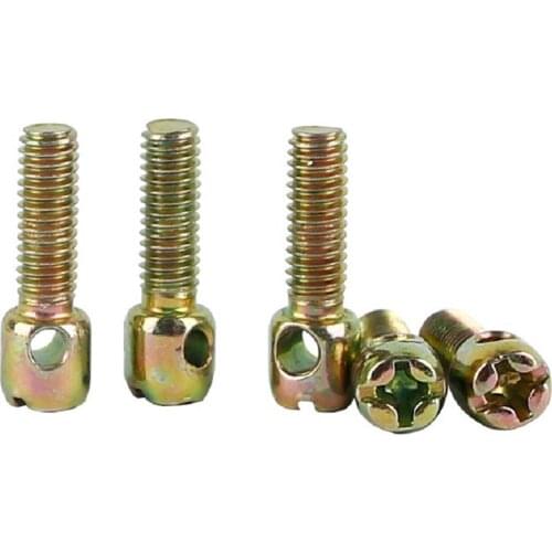 200/100PCS M3 M4x6/8/10/12/16/20/25/30/35/40/50/60mm GB832 Carbon steel screws for security seals with transversal hole